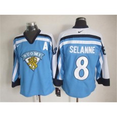 Winnipeg Jets #8 Teemu Selanne Light Blue Nike Throwback Stitched NHL Jersey