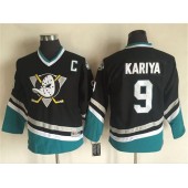 Anaheim Ducks #9 Paul Kariya Black CCM Throwback Stitched Youth NHL Jersey