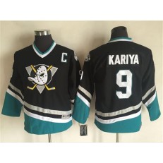 Anaheim Ducks #9 Paul Kariya Black CCM Throwback Stitched Youth NHL Jersey