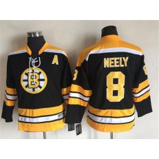 Boston Bruins #8 Cam Neely Black CCM Throwback Stitched Youth NHL Jersey