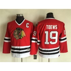 Chicago Blackhawks #19 Jonathan Toews Red CCM Throwback Stitched Youth NHL Jersey