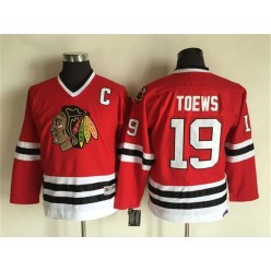 Chicago Blackhawks #19 Jonathan Toews Red CCM Throwback Stitched Youth NHL Jersey