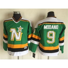 Dallas Stars #9 Mike Modano Green CCM Throwback Stitched Youth NHL Jersey