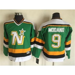 Dallas Stars #9 Mike Modano Green CCM Throwback Stitched Youth NHL Jersey