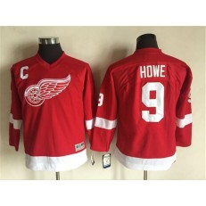 Detroit Red Wings #9 Gordie Howe Red CCM Stitched Youth NHL Jersey