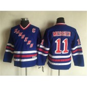 New York Rangers #11 Mark Messier Blue CCM Heroes of Hockey Alumni Stitched Youth NHL Jersey
