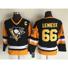 Pittsburgh Penguins #66 Mario Lemieux Retired Black Third Reebok Hockey Youth Jersey
