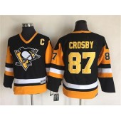 Pittsburgh Penguins #87 Sidney Crosby Black CCM Throwback Stitched Youth NHL Jersey