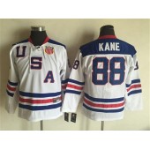 Team USA #88 Patrick Kane White 2010 Olympic 1960 Throwback Stitched Youth NHL Jersey