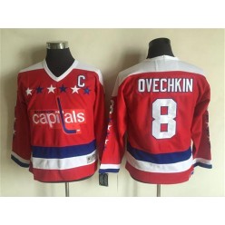 Washington Capitals #8 Alex Ovechkin Red Alternate CCM Throwback Stitched Youth NHL Jersey