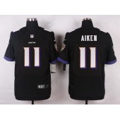 Baltimore Ravens 11 Kamar Aiken Elite Black Alternate Nike NFL Jersey
