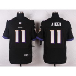 Baltimore Ravens 11 Kamar Aiken Elite Black Alternate Nike NFL Jersey