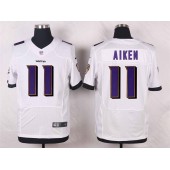 Baltimore Ravens 11 Kamar Aiken Elite White Nike NFL Jersey