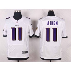 Baltimore Ravens 11 Kamar Aiken Elite White Nike NFL Jersey