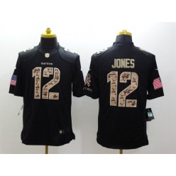 Baltimore Ravens 12 Jacoby Jones Black Limited Salute to Service Nike Stitched NFL Jersey