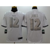 Baltimore Ravens 12 Jacoby Jones White Limited Platinum Nike Stitched NFL Jersey