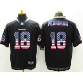 Baltimore Ravens 18 Breshad Perriman Black With USA Flag Number Football Elite Nike NFL Jersey