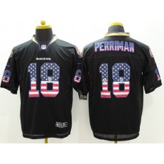 Baltimore Ravens 18 Breshad Perriman Black With USA Flag Number Football Elite Nike NFL Jersey