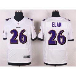 Baltimore Ravens 26 Matt Elam Elite White Nike NFL Jersey