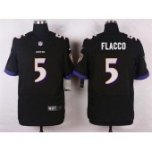 Baltimore Ravens 5 Joe Flacco Elite Black Alternate Nike NFL Jersey