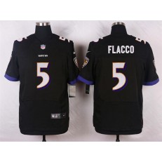 Baltimore Ravens 5 Joe Flacco Elite Black Alternate Nike NFL Jersey