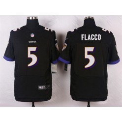 Baltimore Ravens 5 Joe Flacco Elite Black Alternate Nike NFL Jersey