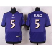 Baltimore Ravens 5 Joe Flacco Elite Purple Team Color Nike NFL Jersey