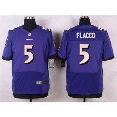 Baltimore Ravens 5 Joe Flacco Elite Purple Team Color Nike NFL Jersey