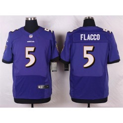 Baltimore Ravens 5 Joe Flacco Elite Purple Team Color Nike NFL Jersey