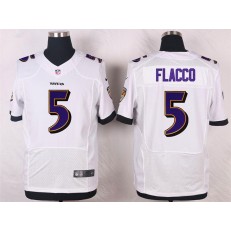 Baltimore Ravens 5 Joe Flacco Elite White Nike NFL Jersey