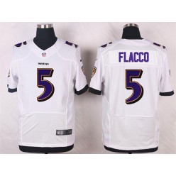 Baltimore Ravens 5 Joe Flacco Elite White Nike NFL Jersey