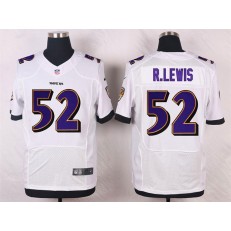 Baltimore Ravens 52 Ray Lewis Elite White Nike NFL Jersey