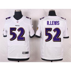 Baltimore Ravens 52 Ray Lewis Elite White Nike NFL Jersey