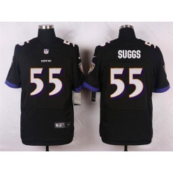 Baltimore Ravens 55 Terrell Suggs Elite Black Alternate Nike NFL Jersey