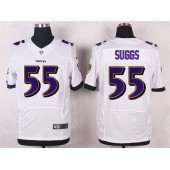 Baltimore Ravens 55 Terrell Suggs Elite White Nike NFL Jersey