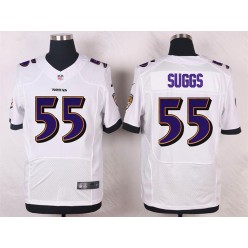 Baltimore Ravens 55 Terrell Suggs Elite White Nike NFL Jersey