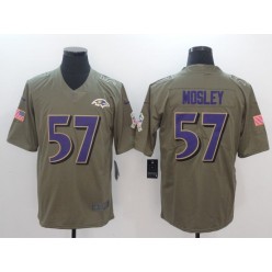 Baltimore Ravens 57 C.J. Mosley Olive 2017 Salute To Service Limited Nike NFL Jersey