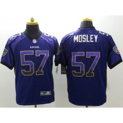 Baltimore Ravens 57 C.J. Mosley Purple Team Color Elite Drift Fashion Nike Stitched NFL Jersey