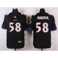 Baltimore Ravens 58 Elvis Dumervil Elite Black Alternate Nike NFL Jersey