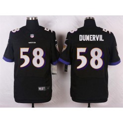 Baltimore Ravens 58 Elvis Dumervil Elite Black Alternate Nike NFL Jersey