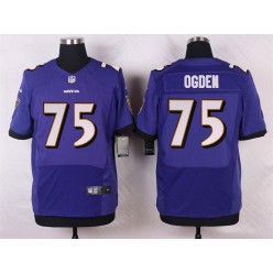 Baltimore Ravens 75 Jonathan Ogden Elite Purple Team Color Nike NFL Jersey