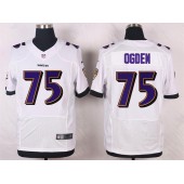 Baltimore Ravens 75 Jonathan Ogden Elite White Nike NFL Jersey