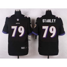Baltimore Ravens 79 Ronnie Stanley Elite Black Alternate Nike NFL Jersey