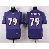 Baltimore Ravens 79 Ronnie Stanley Elite Purple Team Color Nike NFL Jersey