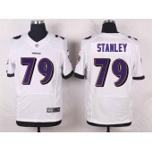 Baltimore Ravens 79 Ronnie Stanley Elite White Nike NFL Jersey