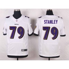 Baltimore Ravens 79 Ronnie Stanley Elite White Nike NFL Jersey