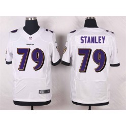 Baltimore Ravens 79 Ronnie Stanley Elite White Nike NFL Jersey