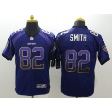 Baltimore Ravens 82 Torrey Smith Purple Team Color Elite Drift Fashion Nike Stitched NFL Jersey