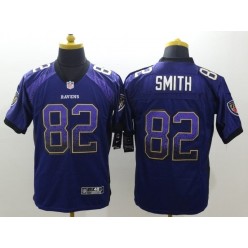 Baltimore Ravens 82 Torrey Smith Purple Team Color Elite Drift Fashion Nike Stitched NFL Jersey
