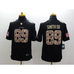 Baltimore Ravens 89 Steve Smith SR Black Limited Salute to Service Nike Stitched NFL Jersey